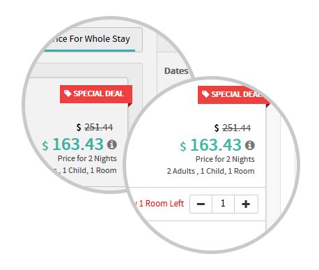 prikaz cijena i popusta na web stranici hotela