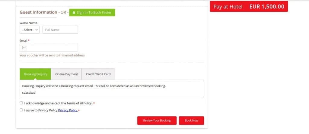 MegaBooker booking engine