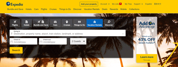 oglašavanje smještaja expedia