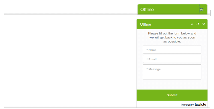 chat na web stranici primjer