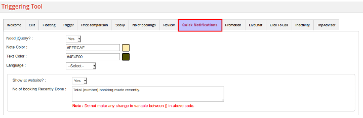 brze notifikacije za posjetitelje