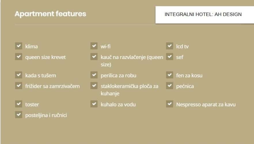 sadržaji integralnog hotela